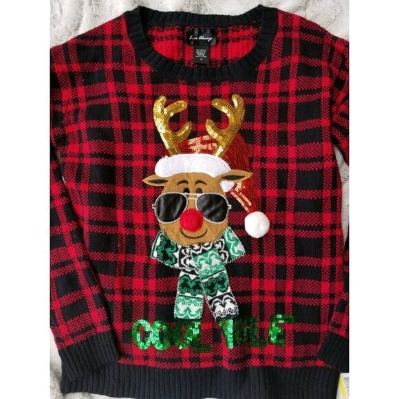 Love Always Christmas Reindeer "Cool Yule" Sequin - Picture 2 of 6